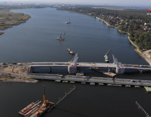 [Gdańsk] Zwodzony most w Sobieszewie tuż przed otwarciem