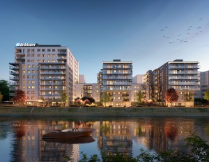 [Wrocław] Archicom dokłada kolejny budynek w nadodrzańskim projekcie Przystań Reymonta