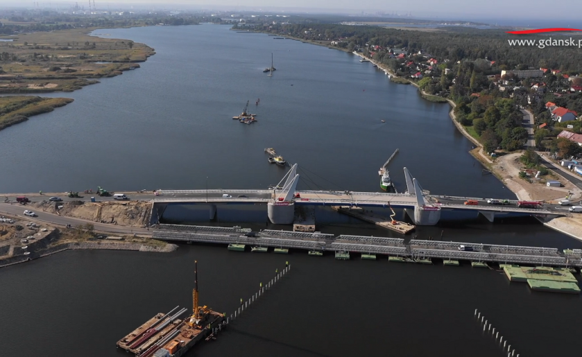 [Gdańsk] Budowa mostu w Sobieszewie